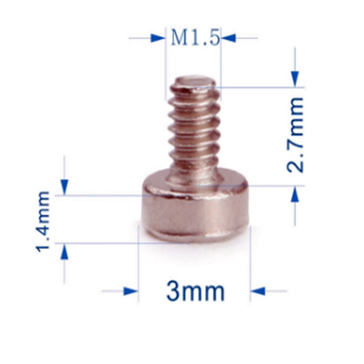 M1.6 vít điện tử nhỏ torx nhỏ bằng thép không gỉ cho đồng hồ