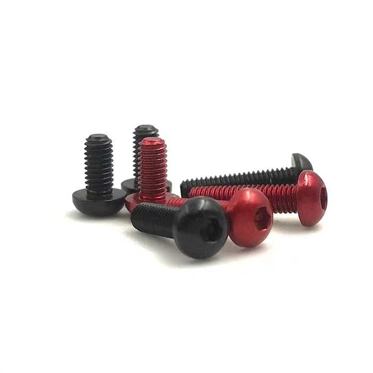 Nút nhôm M2 đầu máy ren vít nhỏ màu đen anodized