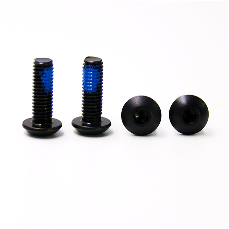 Vít chống lỏng đầu nút thép carbon m6 màu đen