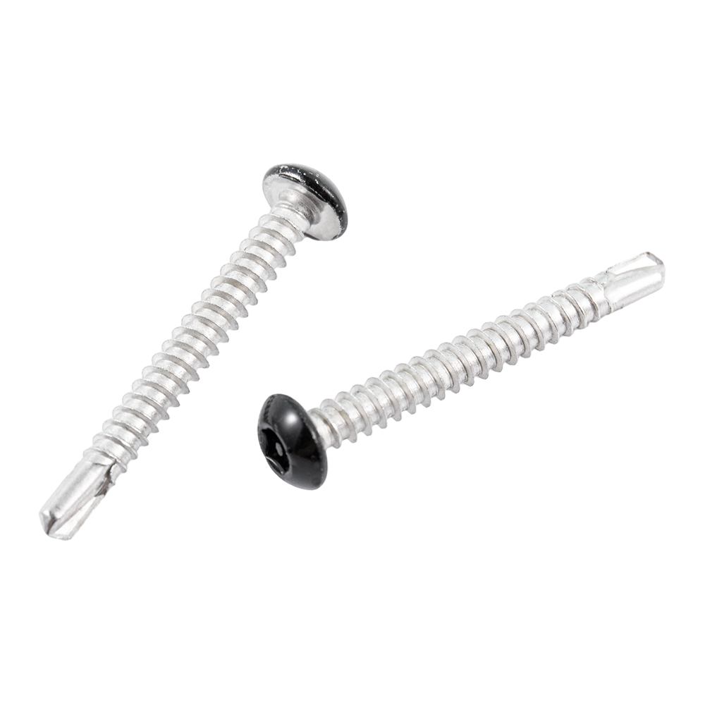 Đầu máy giặt chảo sơn đen bằng thép carbon thép không gỉ khung kim loại vít Đầu máy giặt chảo sơn đen bằng thép carbon thép không gỉ khung kim loại vít