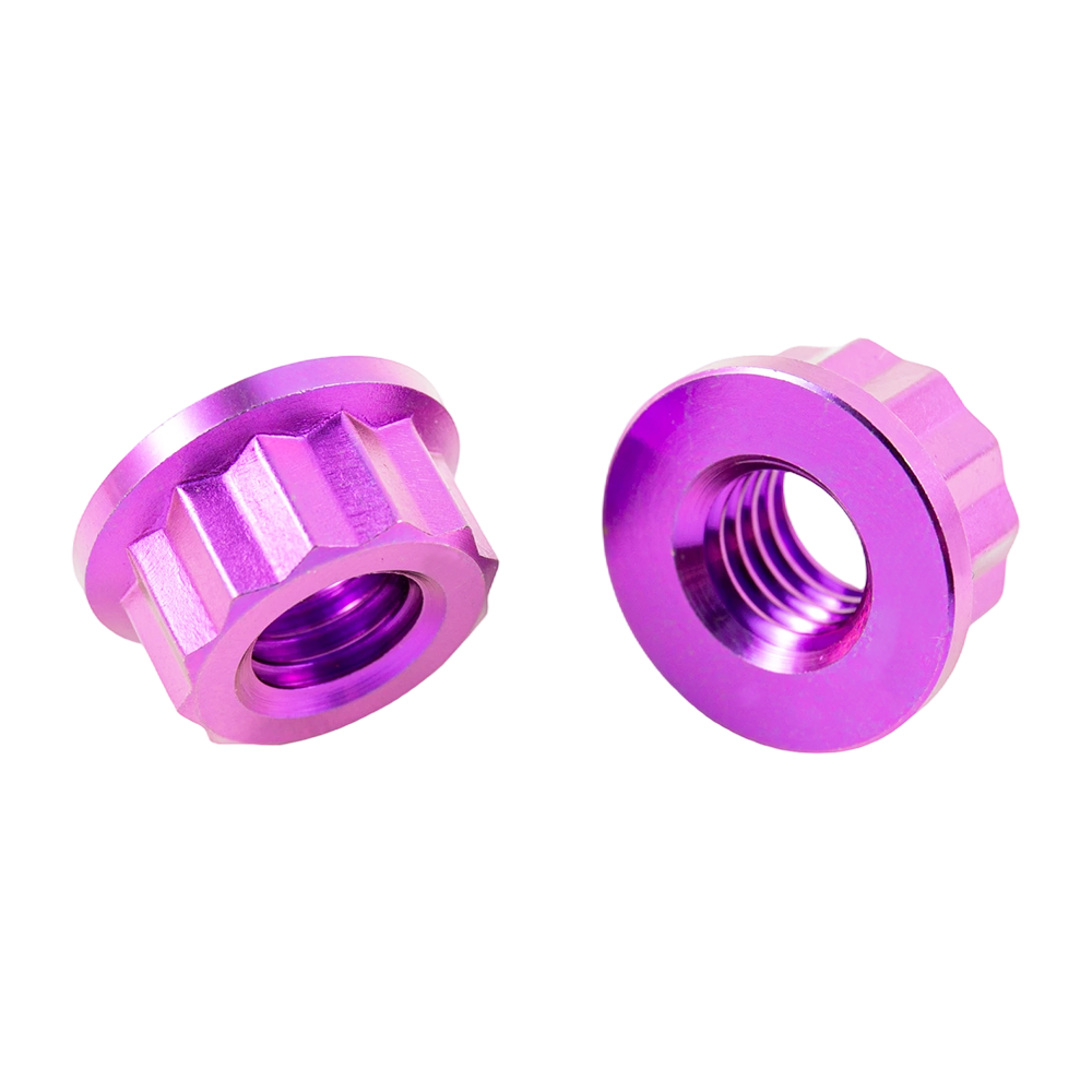 Đai ốc mặt bích lục giác titan màu tùy chỉnh Đai ốc mặt bích lục giác titan màu tùy chỉnh