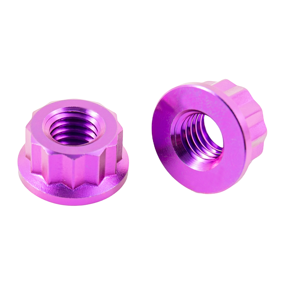 Đai ốc mặt bích lục giác titan màu tùy chỉnh