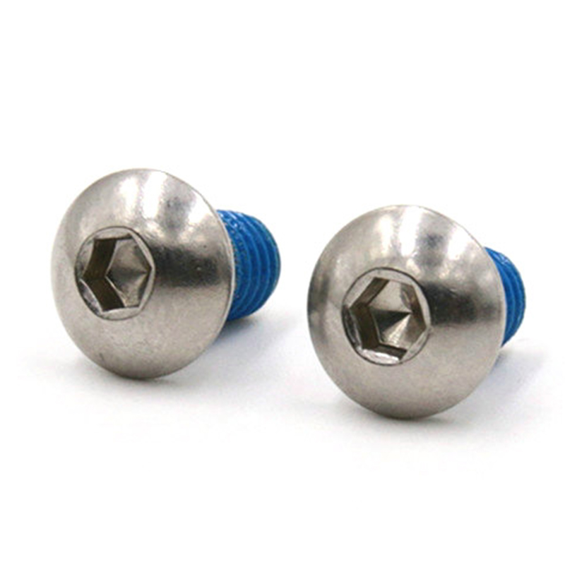 Vít siêu nhỏ đầu lục giác với miếng vá nylon màu xanh Vít siêu nhỏ đầu lục giác với miếng vá nylon màu xanh