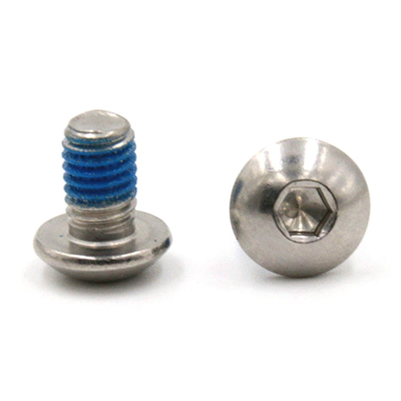 Vít siêu nhỏ đầu lục giác với miếng vá nylon màu xanh Vít siêu nhỏ đầu lục giác với miếng vá nylon màu xanh