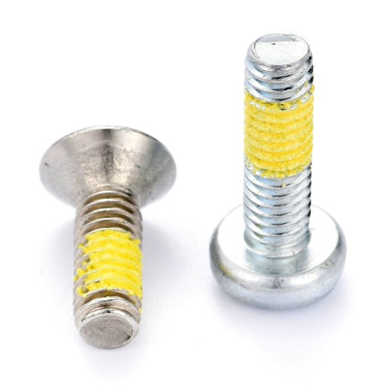 Vít máy hình lục giác đầu chảo (chìm) có miếng vá nylon màu vàng Vít máy hình lục giác đầu chảo (chìm) có miếng vá nylon màu vàng