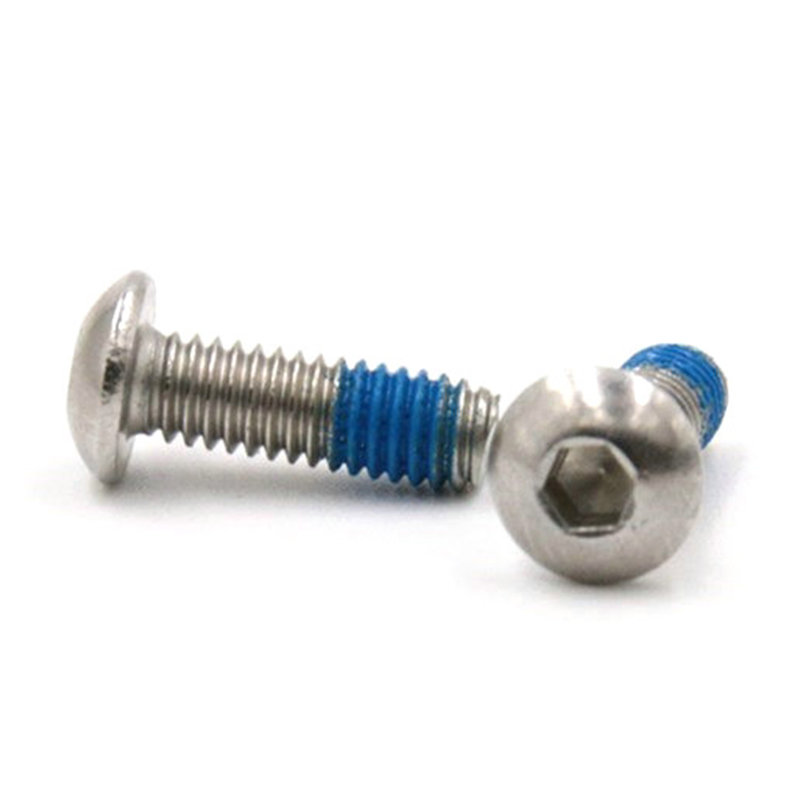 Ổ cắm đầu nút M3X6 vít siêu nhỏ có miếng vá nylon Ổ cắm đầu nút M3X6 vít siêu nhỏ có miếng vá nylon