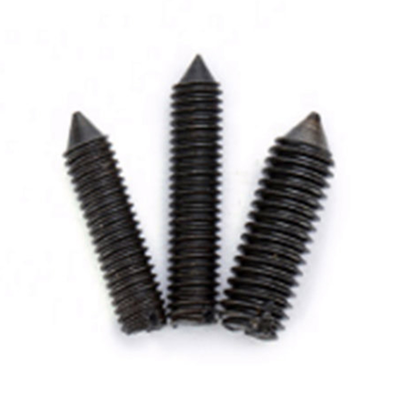 Vít định vị hình nón có rãnh màu đen M6 8.8 Din553 bằng thép carbon Vít định vị hình nón có rãnh màu đen M6 8.8 Din553 bằng thép carbon