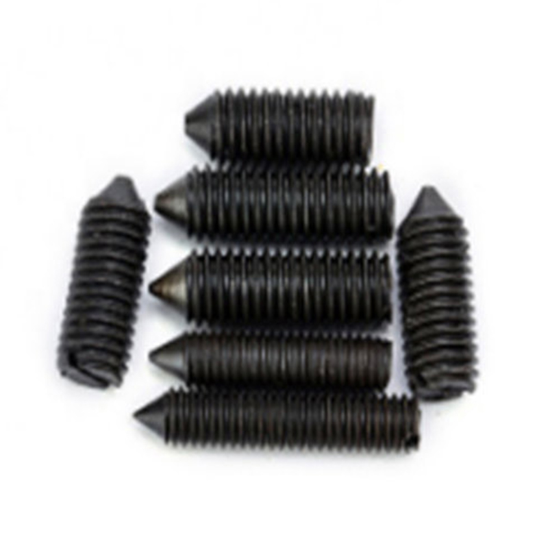 Vít định vị hình nón có rãnh màu đen M6 8.8 Din553 bằng thép carbon Vít định vị hình nón có rãnh màu đen M6 8.8 Din553 bằng thép carbon