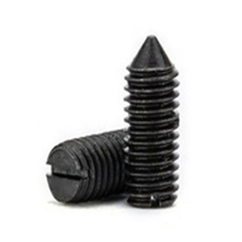 Vít định vị hình nón có rãnh màu đen M6 8.8 Din553 bằng thép carbon Vít định vị hình nón có rãnh màu đen M6 8.8 Din553 bằng thép carbon