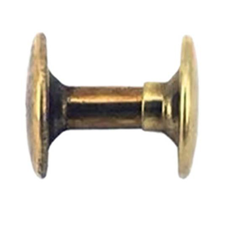 More shiny solid brass double side rivets for luggage leather More shiny solid brass double side rivets for luggage leather