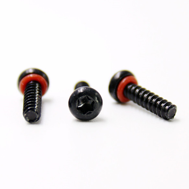 Oxit đen m5 đầu tròn tự khai thác ren o vòng vít Oxit đen m5 đầu tròn tự khai thác ren o vòng vít
