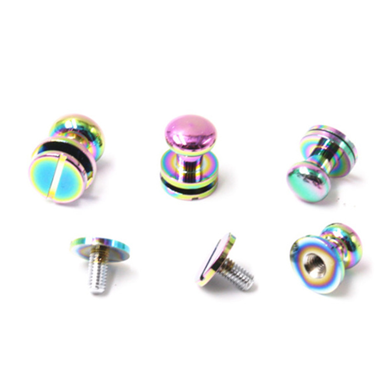 Đinh tán sam browne bằng đồng màu cầu vồng 8 mm cho thắt lưng da