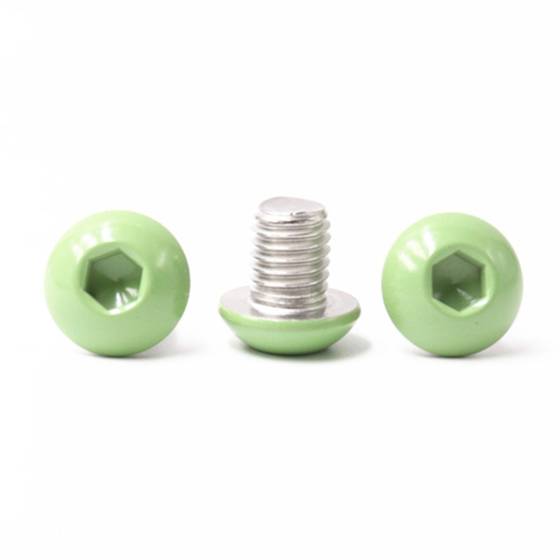 Thiết kế mới Vít ren thô đầu nút xanh 10-24