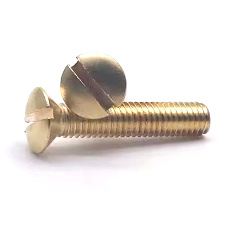 Vít đồ nội thất đầu hình bầu dục bằng đồng thau nguyên khối M6