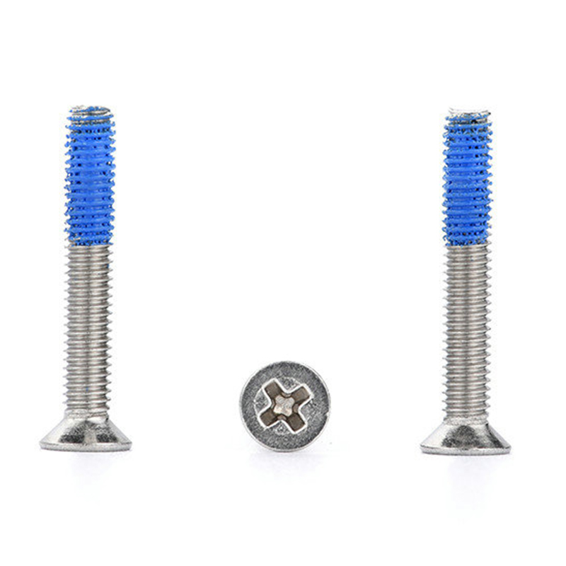 Vít máy PH2 đầu chìm bằng thép không gỉ M3 có miếng vá nylon