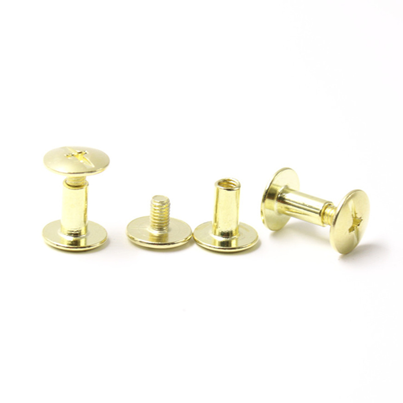 Đầu chảo bằng thép carbon vàng 8mm vít Chicago cho thực đơn Đầu chảo bằng thép carbon vàng 8mm vít Chicago cho thực đơn