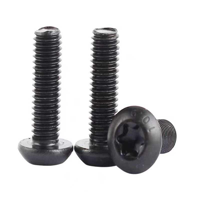 Vít torx đầu tròn bằng thép không gỉ màu đen cấp 10,9 m8