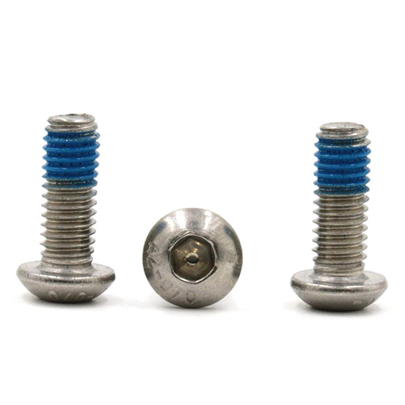 Nút thép không gỉ M3 đầu lục giác hsocket vít siêu nhỏ có miếng vá nylon Nút thép không gỉ M3 đầu lục giác hsocket vít siêu nhỏ có miếng vá nylon