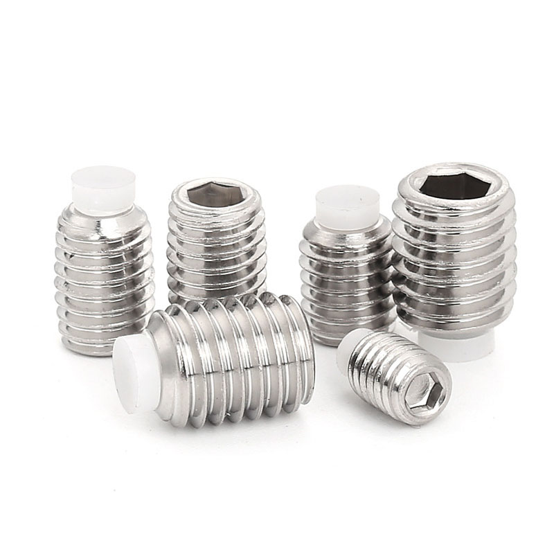 M4 thép carbon lục giác ổ cắm nhựa tip dog điểm grub bộ vít