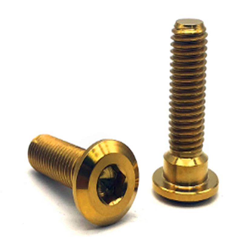 Bán buôn màu vàng đầu chảo lục giác ổ cắm xe đạp titan vít Bán buôn màu vàng đầu chảo lục giác ổ cắm xe đạp titan vít